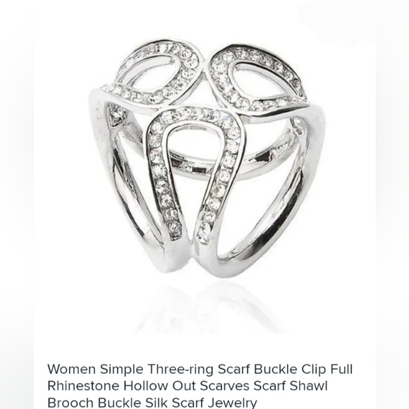 Chiffon Black Music Note Print Wrap Scarf White + Scarf Buckle - Picture 15 of 16